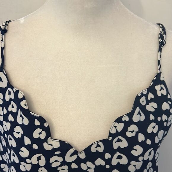 She + Sky blue white patterned spaghetti strap blouse Size S - Picture 3 of 8